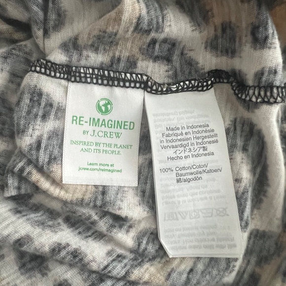 J. Crew women's Vintage Cotton tee, Leopard print, size Small - Picture 10 of 10